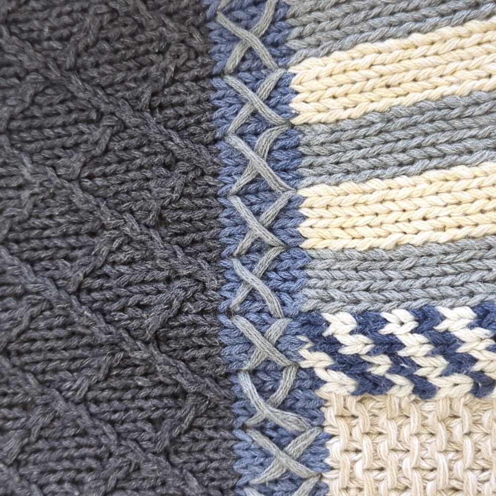 Patchwork Textured Knit Sweater - Picture 4 of 10